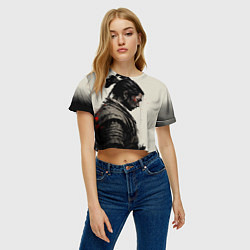 Футболка 3D укороченная женская Самурай - Ghost of Thusima, цвет: 3D-принт — фото 2