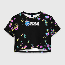 Футболка 3D укороченная женская Rocket League game, цвет: 3D-принт