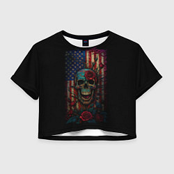 Женский топ Skull - USA