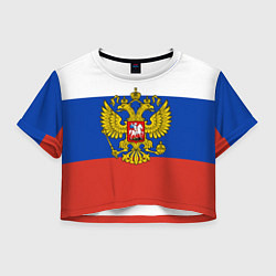 Женский топ Флаг России с гербом