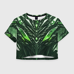 Женский топ Зелёные кристаллы и камень