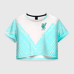Футболка 3D укороченная женская Liverpool logo texture fc, цвет: 3D-принт