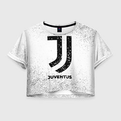 Женский топ Juventus с потертостями на светлом фоне