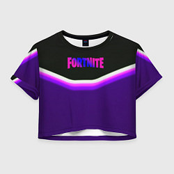 Футболка 3D укороченная женская Fortnite epic abstraction, цвет: 3D-принт