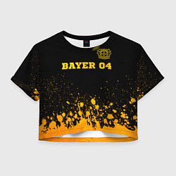 Женский топ Bayer 04 - gold gradient посередине