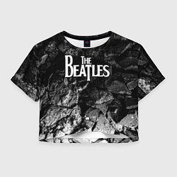 Женский топ The Beatles black graphite