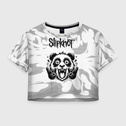 Женский топ Slipknot рок панда на светлом фоне