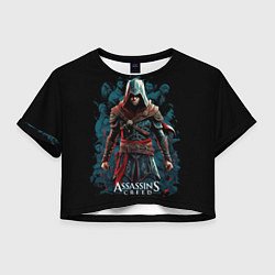 Женский топ Assassins creed черный фон