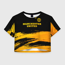 Женский топ Manchester United - gold gradient посередине