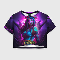 Футболка 3D укороченная женская League Of Legends Akali Kda, цвет: 3D-принт