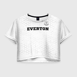 Футболка 3D укороченная женская Everton sport на светлом фоне посередине, цвет: 3D-принт