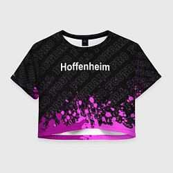 Футболка 3D укороченная женская Hoffenheim pro football посередине, цвет: 3D-принт