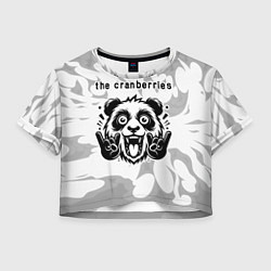Женский топ The Cranberries рок панда на светлом фоне