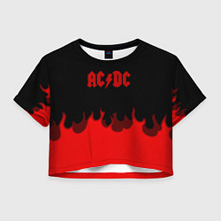 Женский топ AC DC fire rock steel