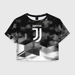 Футболка 3D укороченная женская Juventus geometry fc, цвет: 3D-принт