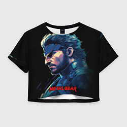 Футболка 3D укороченная женская Веном Снейк Metal gear game, цвет: 3D-принт