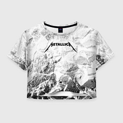 Женский топ Metallica white graphite
