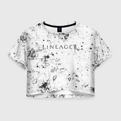 Футболка 3D укороченная женская Lineage 2 dirty ice, цвет: 3D-принт