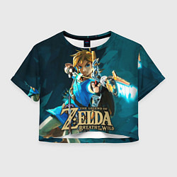 Футболка 3D укороченная женская Zelda - Link, цвет: 3D-принт