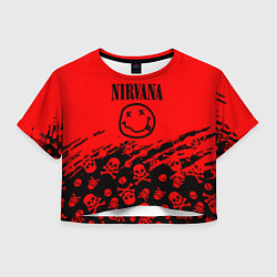 Женский топ Nirvana rock skull