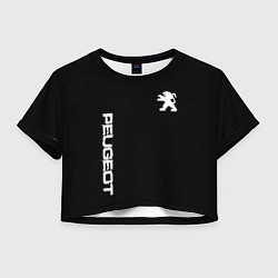 Женский топ Peugeot logo white