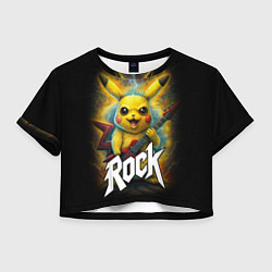 Женский топ Пикачу рокер с электрогитарой