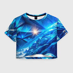 Женский топ Синяя объемная абстракция со вспышкой