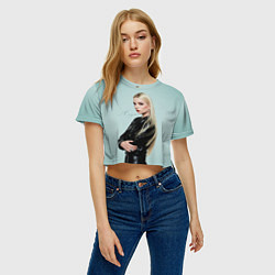 Футболка 3D укороченная женская Anya Taylor - Joy - actress, цвет: 3D-принт — фото 2