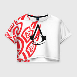 Футболка 3D укороченная женская Assassins Creed wild, цвет: 3D-принт