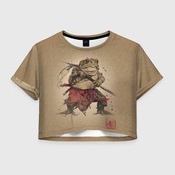 Женский топ Жаба самурай - каллиграфия