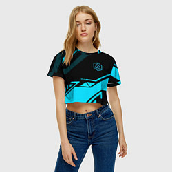 Футболка 3D укороченная женская Linkin park geometry, цвет: 3D-принт — фото 2