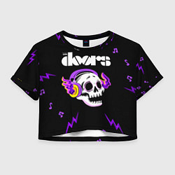 Женский топ The Doors неоновый череп