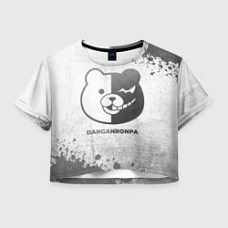 Футболка 3D укороченная женская Danganronpa - white gradient, цвет: 3D-принт