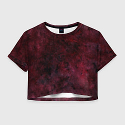 Футболка 3D укороченная женская Кровавое небо, цвет: 3D-принт
