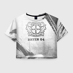 Футболка 3D укороченная женская Bayer 04 - white gradient, цвет: 3D-принт