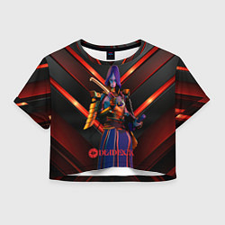 Футболка 3D укороченная женская Deadlock Yamato, цвет: 3D-принт