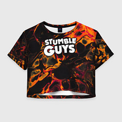 Женский топ Stumble Guys red lava