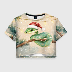 Женский топ Змея на ветке елки