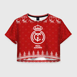 Женский топ Новогодний Real Madrid с оленями