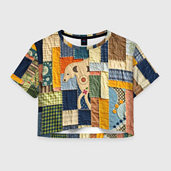 Женский топ Пэчворк с собакой
