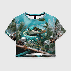 Женский топ Зеленая змея новый год