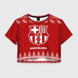 Женский топ Новогодний Barcelona с оленями