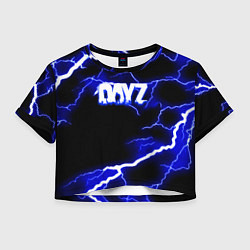 Футболка 3D укороченная женская DayZ storm steel, цвет: 3D-принт