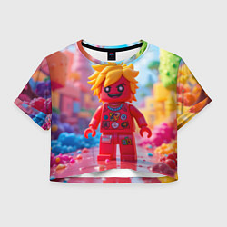 Женский топ Роблокс с желтыми волосами