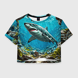 Женский топ Злобная акула