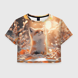 Женский топ Лисица поздней осенью