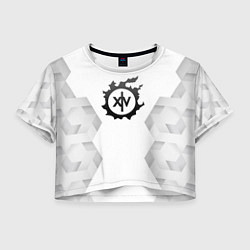 Футболка 3D укороченная женская Final Fantasy white poly, цвет: 3D-принт