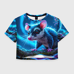 Женский топ Опоссум в синей туманности