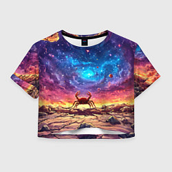 Женский топ Краб смотрит в космос