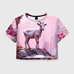 Женский топ Козлик в розовом свете